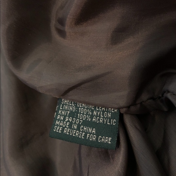 Vintage Leather Bomber Jacket American Outpost Sm - Picture 6 of 9